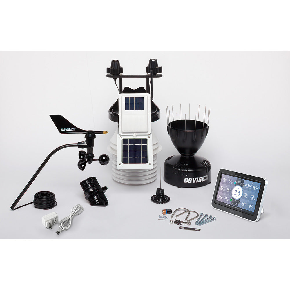 Davis Vantage Pro2 Wireless Weather Station w/WeatherLink Console, 24hr Fan Aspirated Radiation Shield, UV  Solar Sensors