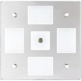 Sea-Dog Square LED Mirror Light w/On/Off Dimmer - White  Blue