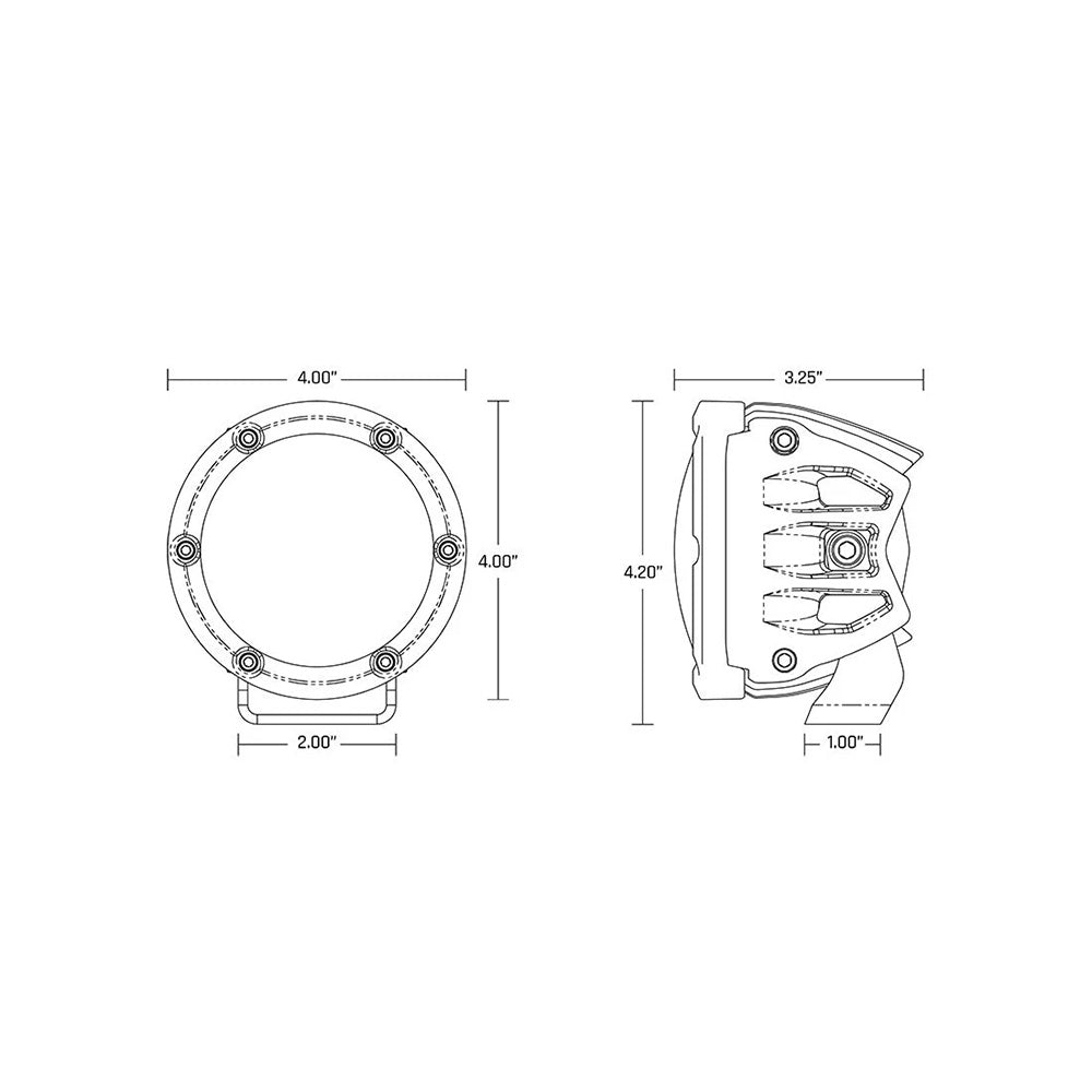 RIGID Industries 360 Series 4" Spot w/Amber Pro Lens - Pair