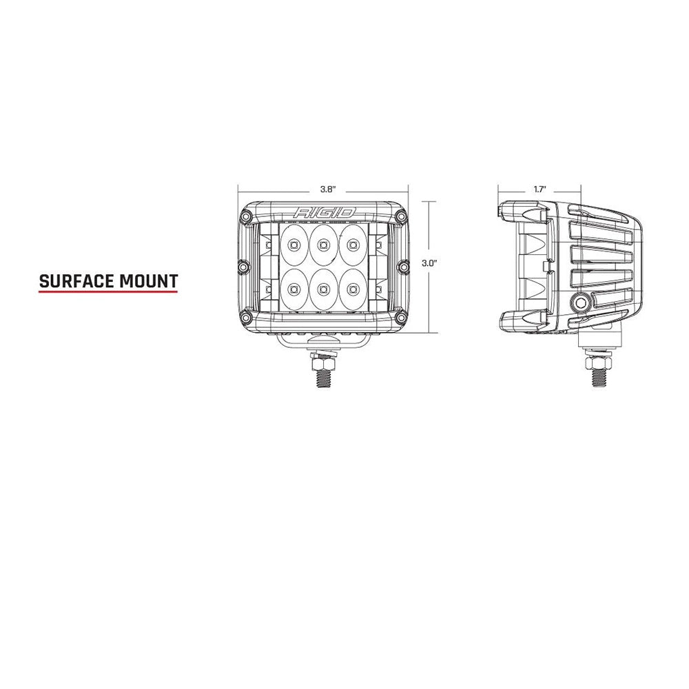 RIGID Industries D-SS Spot w/Amber Pro Lens - Pair