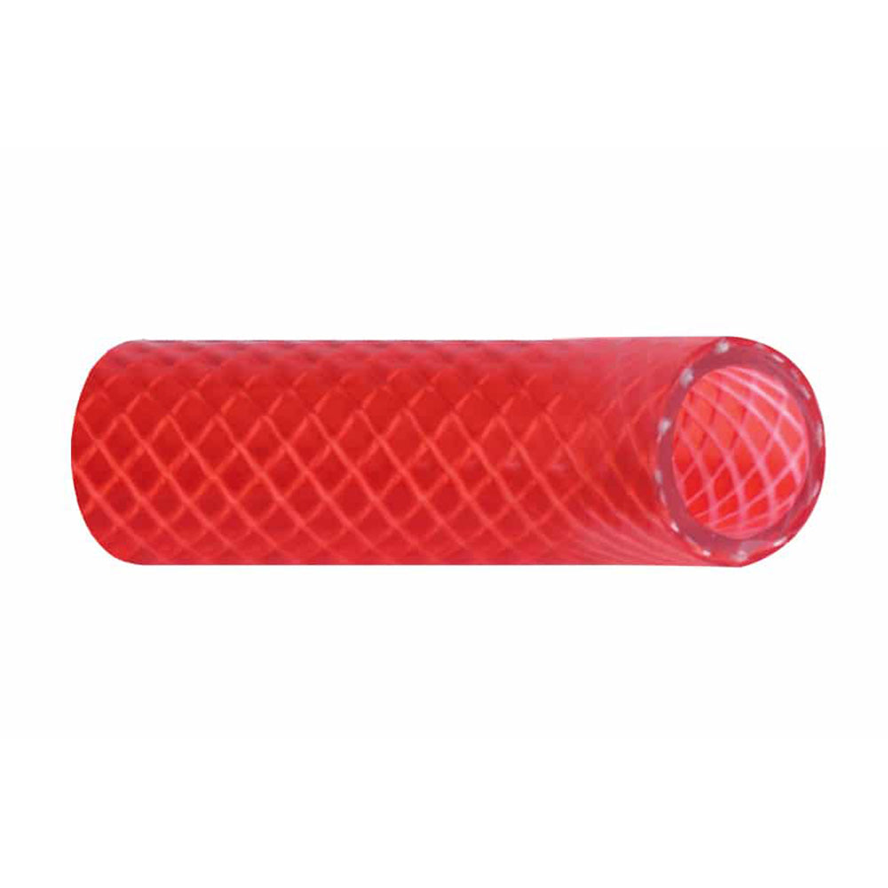 Trident Marine 5/8" x 50 Boxed Reinforced PVC (FDA) Hot Water Feed Line Hose - Drinking Water Safe - Translucent Red